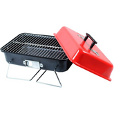 Portable Charcoal BBQ Grill – Lightweight Folding Grill for Burgers, Sandwiches, Outdoor Cooking, Camping & Backyard – Red